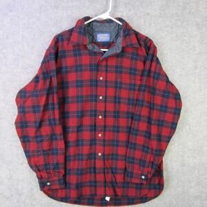 Vintage Pendleton Shirt Mens Extra Large Plaid Wool Flannel Made USA 80s